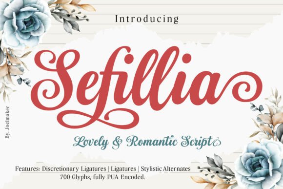 Sefillia Script: A Calligraphy Font for Modern Luxury Branding